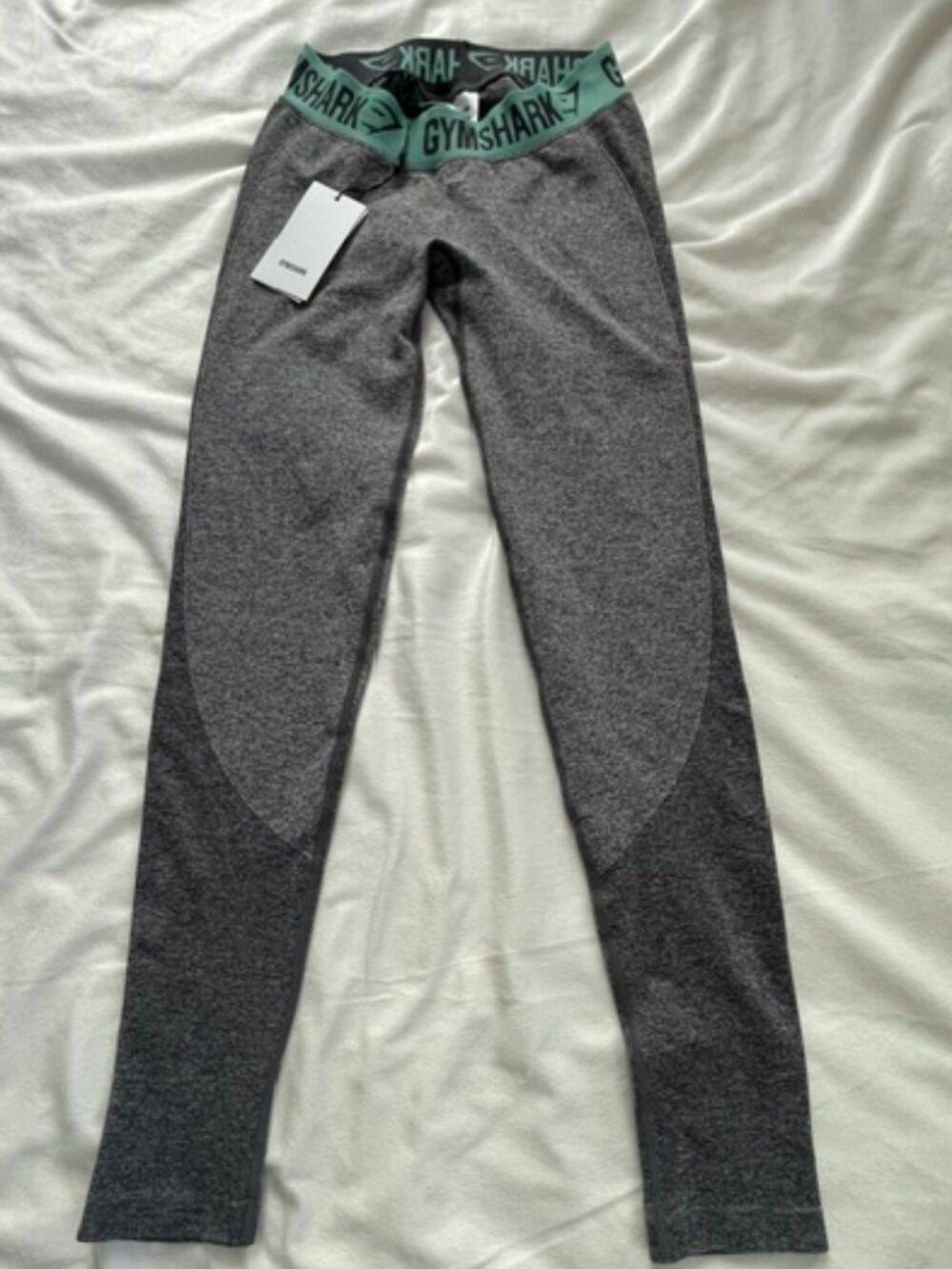 Gymshark Leggings Women's Activewear Colorblock Flex Seamless, Gray, Size S